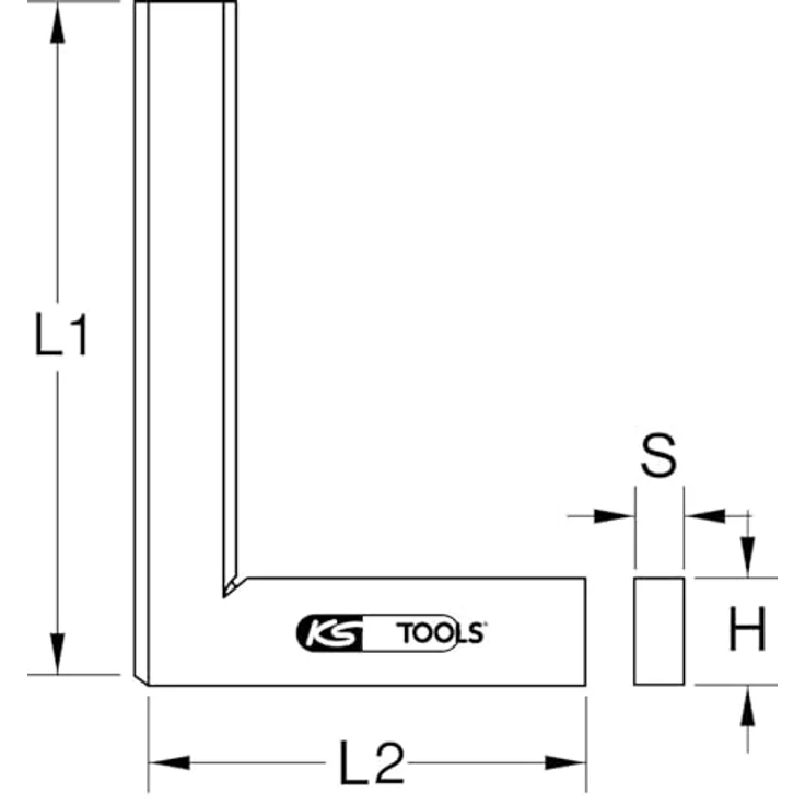 KS Tools 300.0200 Flachwinkel nach DIN 875-1, 100mm – Bild 3