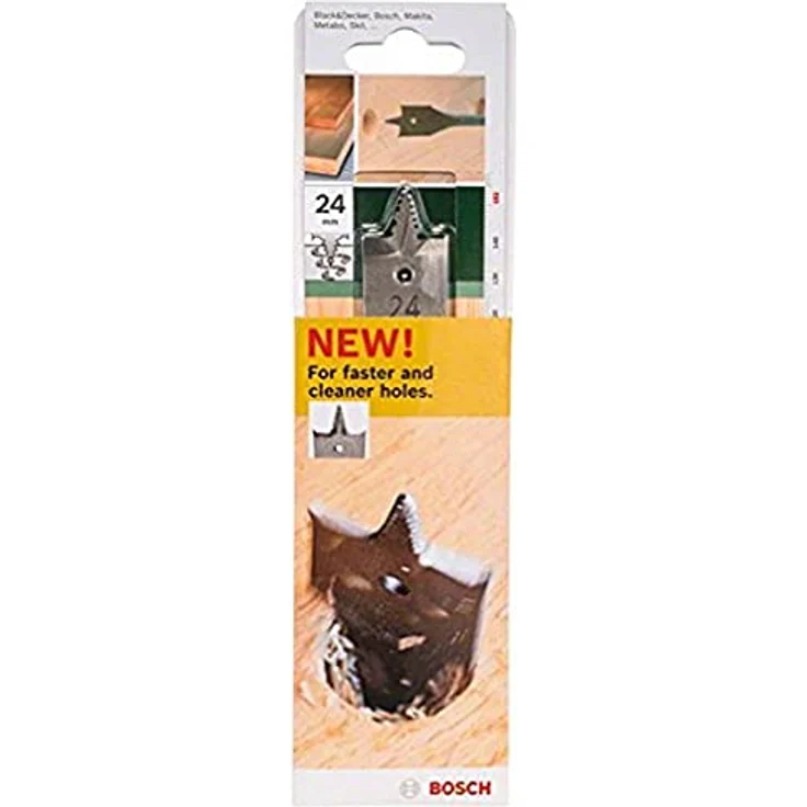 Bosch DIY Flachfräsbohrer Self Cut, Holzbohrer mit 1/4"-Sechskantschaft, Durchmesser 24 mm, geeignet für Weich- und mittelhartes Holz, selbstzentrierende Gewindespitze – Bild 1