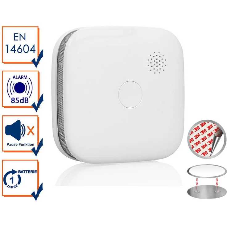 Setpoint Rauchmelder (WiFi mit App & Magnethalter, 1 Jahres Batterie)