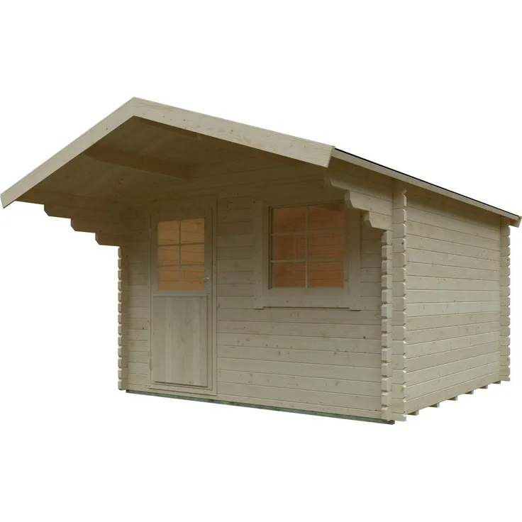 Kiehn-Holz Gartenhaus Burgersberg, BxT: 340x443 cm, aus naturbelassenem Fichtenholz, Gartenhaus nicht nur für Utensilien, sondern auch zum Verweilen geeignet