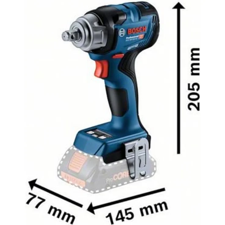 Bosch Professional 18V System Akku Drehschlagschrauber GDS 18V-330 HC, 330 Nm Anziehmoment, 560 Nm Losbrechmoment, ohne Akku/ Ladegerät – Bild 2