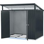 Duramax Metallgerätehaus Palladium 8x6, Gartenhaus mit doppelter Flügeltür, anthrazit