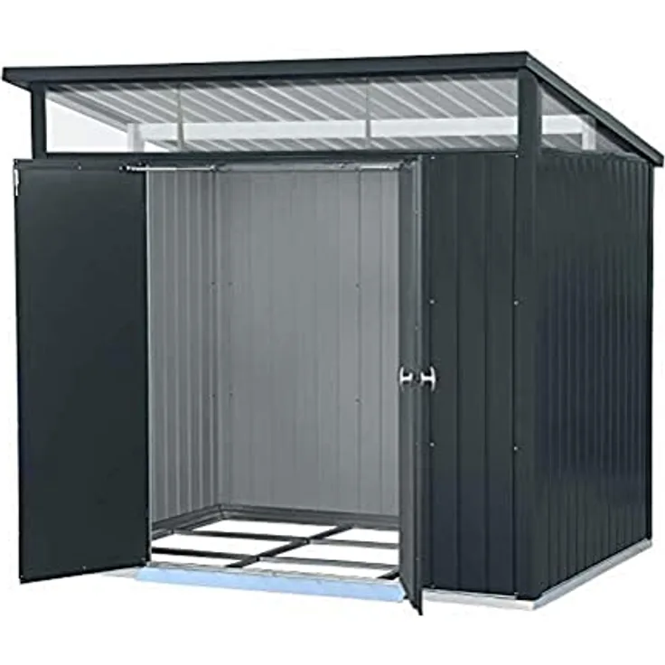 Duramax Metallgerätehaus Palladium 8x6, Gartenhaus mit doppelter Flügeltür, anthrazit