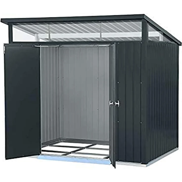 Duramax Metallgerätehaus Palladium 8x6, Gartenhaus mit doppelter Flügeltür, anthrazit – Bild 1