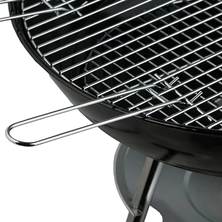 Relaxdays Fahrbarer Kugelgrill in Schwarz, Grillwagen mit großer Grillfläche und regelbarer Luftzirkulation – Bild 7