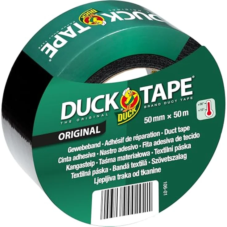 Duck Tape Gewebeband 50M Schwarz – Bild 1