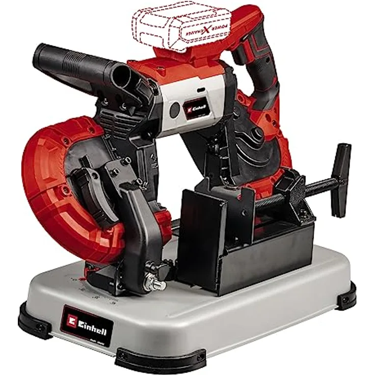 Einhell Akku-Bandsäge TE-MB 18/127 U Li-Solo Power X-Change (18 V, 115 mm Schnitthöhe, 127 mm Schnittbreite, Untergestell, LED-Licht, inkl. 2X Sägeband, ohne Akku)