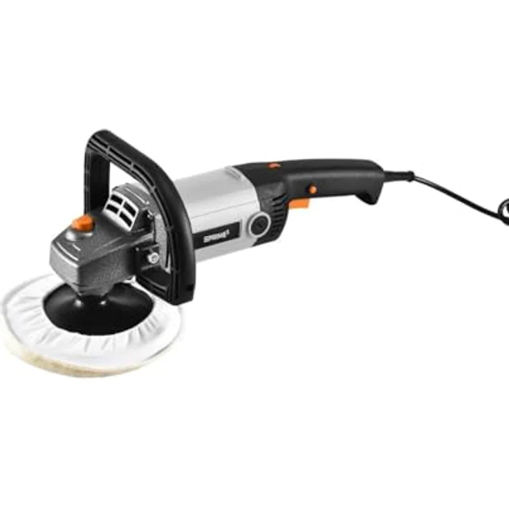 Prime3 Poliermaschine TCP51, 1600 W einstellbar, 3000 U/min, 500 U/min, 180 mm, mehrfarbig