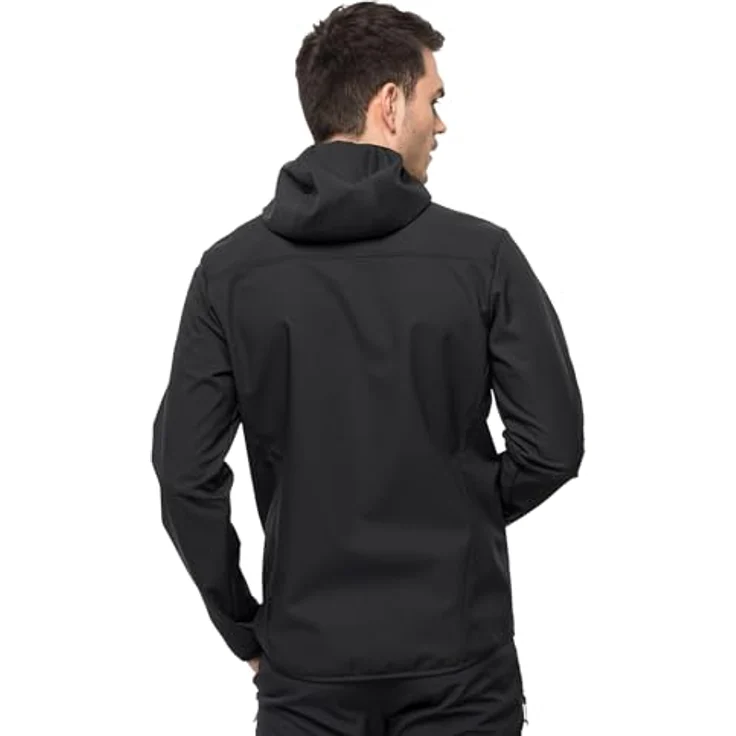 Jack Wolfskin Bornberg Hoody M, Softshelljacke für Herren, winddicht und wasserabweisend, Schwarz, XXL – Bild 3