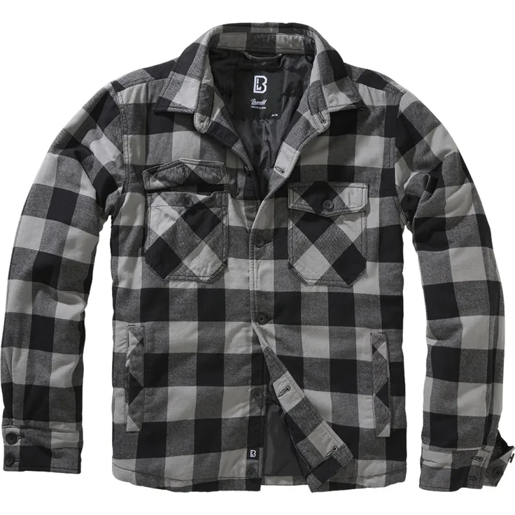 Brandit Anorak Herren Lumberjacket (1-St), klassischer Holzfäller-Look, Flanell Fütterung, blau