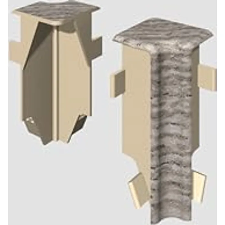 EGGER Innenecke für Sockelleiste Eiche silber, 2 Stück, einfache Installation ohne Gehrungsschnitt, robust und stabil
