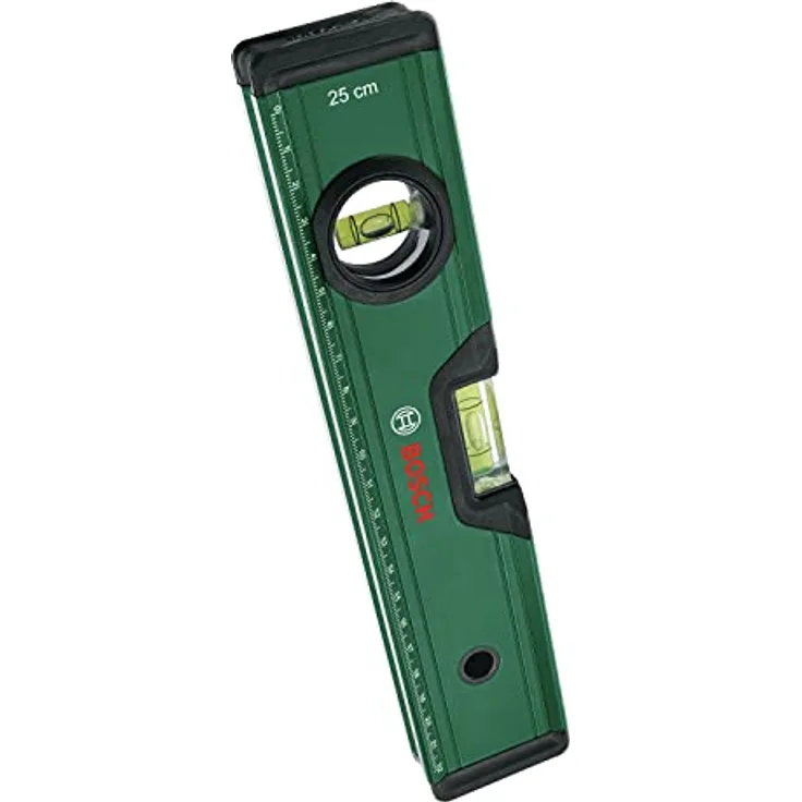 Bosch Wasserwaage 25cm (flureszierende Libellen, Aluminiumgehäuse, Softgrip-Stoßfänger)