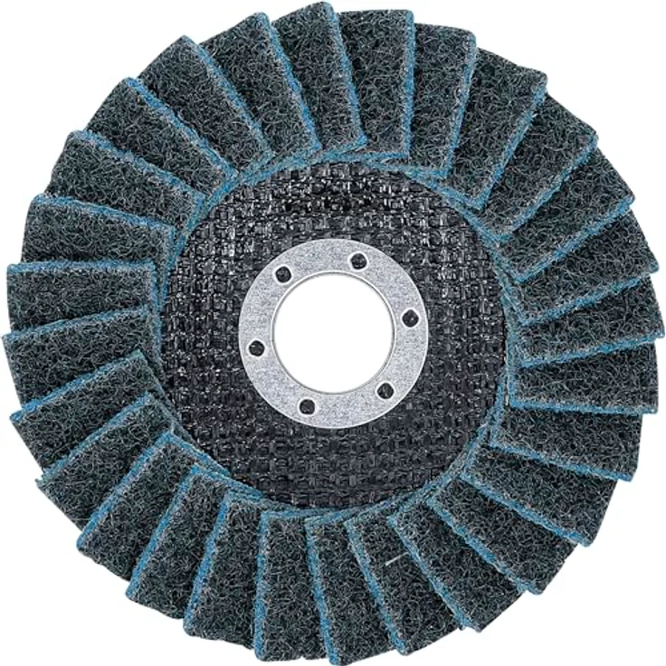 BGS 74476 | Fächer-Schleif-Scheibe | Vlies | Ø 125 mm | Körnung 240, feines Schleifvlies mit 22,23 mm Bohrung, langlebig - BGS – Bild 1