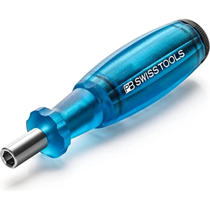 PB Swiss Tools Bit Handhalter Schraubendreher PB 6464 | 100% Swiss Made | Schraubendreher mit Bits im Griff, inklusive Schlitz 2/3/4, PH1/PH2, T10/T15/T20 Bits, Blau – Bild 2