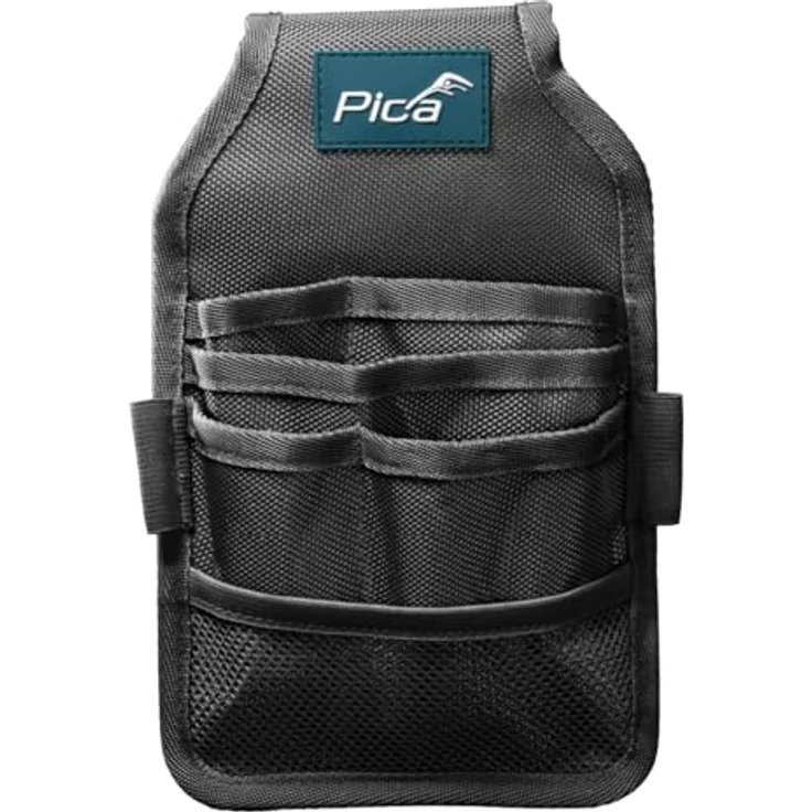 Pica PICA MASTER-BELT, Gürteltasche aus strapazierfähigem Nylon mit Tieflochmarker & Permanentmarker, 5 Fächer, ergonomisch, schwarz – Bild 3