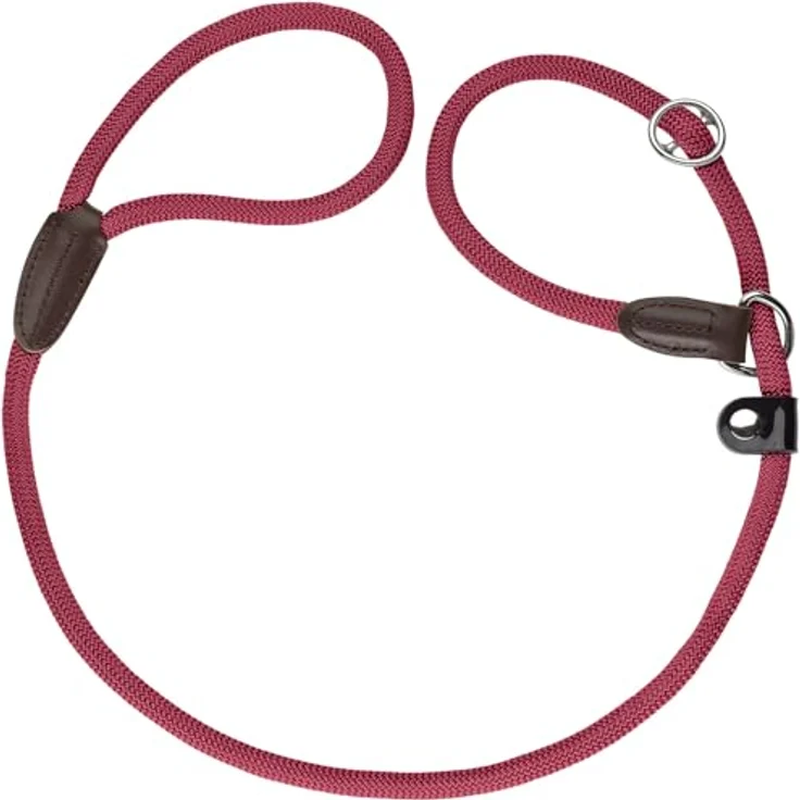 HUNTER Retriever-Leine Freestyle (Bordeaux, stufenlos verstellbare Halsung, strapazierfähiges Polyamid) – Bild 2