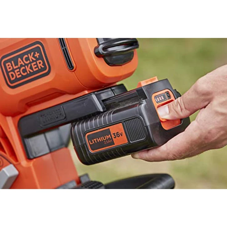 Black und Decker Akku Laubsauger--bläser mit Häcksler BCBLV3625L1 (45l Fangsack, bürstenloser Motor, 210 km-h Luftgeschwindigkeit und hohe Saugleistung 36V, inkl. Akku und Ladegerät) Häckselfunktion – Bild 8