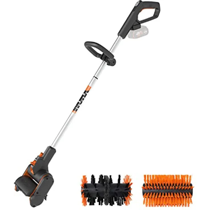 WORX WG441E.9 Akku-Multi-Bürste 20V -multifunktionale Oberflächenbürste für Stein-& Holfzflächenreinigung & Unkrautentfernung -integrierter Wasseranschluss -PowerShare kompatibel-ohne Akku & Ladegerät