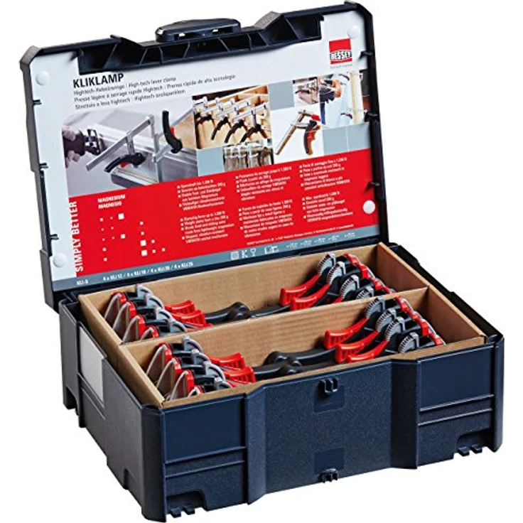 BESSEY Kliklamp Zwingen-Systainer mit 16 Kliklamp Zwingen, 1 Stück,KLI-S – Bild 2