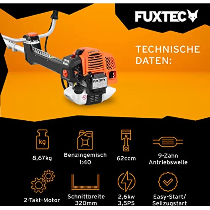 FUXTEC FX-PS162 Benzin Profi-Motorsense – Bild 3