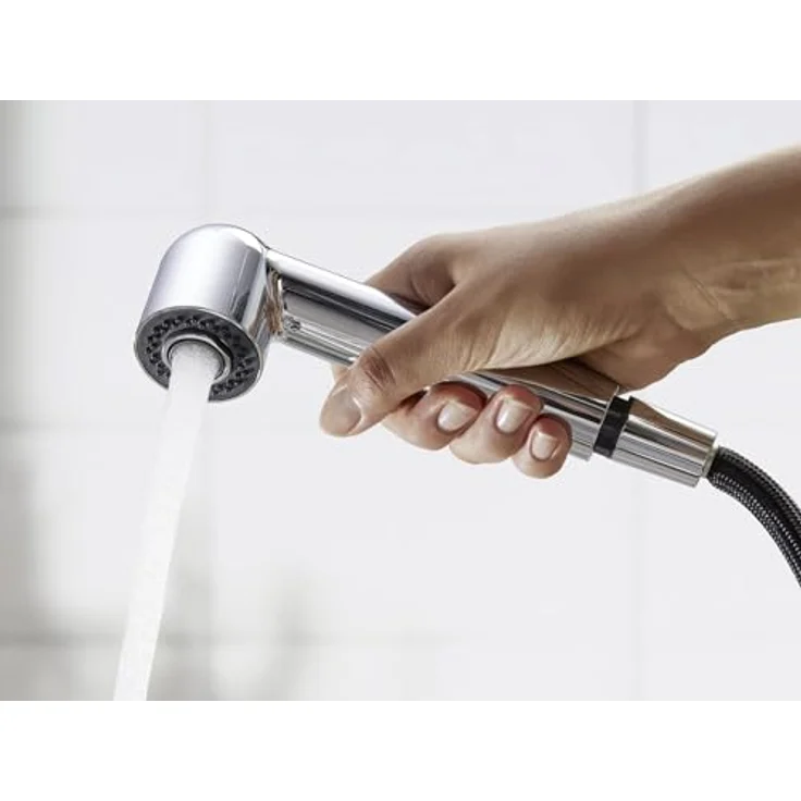 Blanco BLANCOWEGA-S II, Küchenarmatur mit metallischer Oberfläche in Chrom, Niederdruck – Bild 2