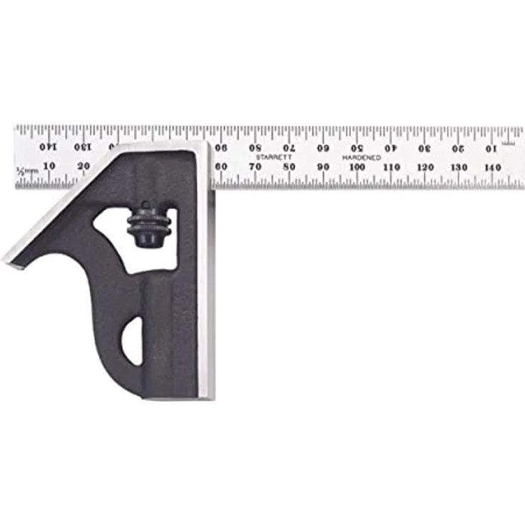 Starrett 10MH-150 Kombinationswinkel mit Winkelaufsatz, 150 mm, Metrisch – Bild 1