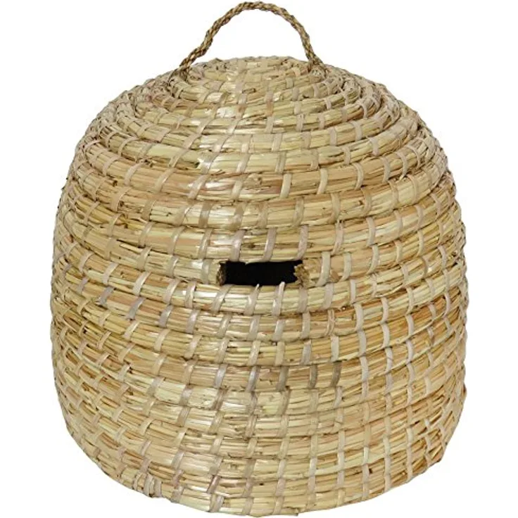 Esschert Design Bienenkorb Bienenstock Haus Imkerei Bedarf Insekten Stroh 40L