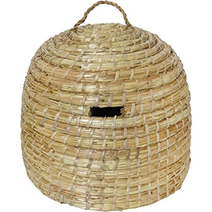 Esschert Design Bienenkorb Bienenstock Haus Imkerei Bedarf Insekten Stroh 40L