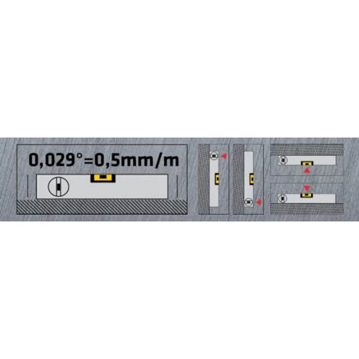 Topex Aluminium-Wasserwaage, 100cm, 3 Libellen 29C604 – Bild 3