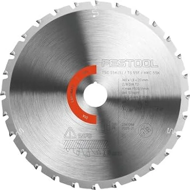 Festool Diamant-Kreissägeblatt LAMINATE/HPL DIA 160x1,8x20 TD28 mit 28 Diamant-Zähnen für harte und abrasive Materialien, hohe Standzeit – Bild 1