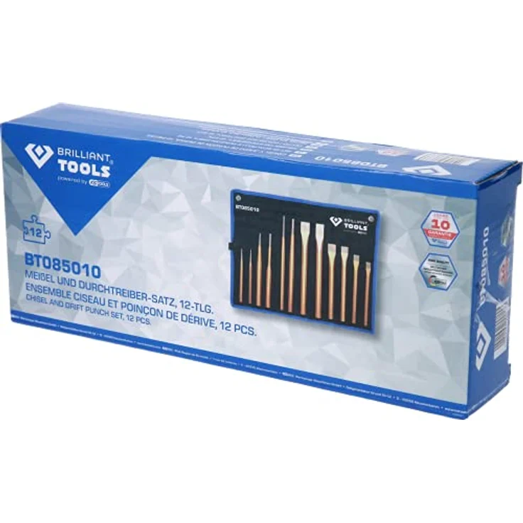 BRILLIANT TOOLS BT085010 Meißel und Durchtreiber-Satz, 12-tlg. [Powered by KS TOOLS] – Bild 5