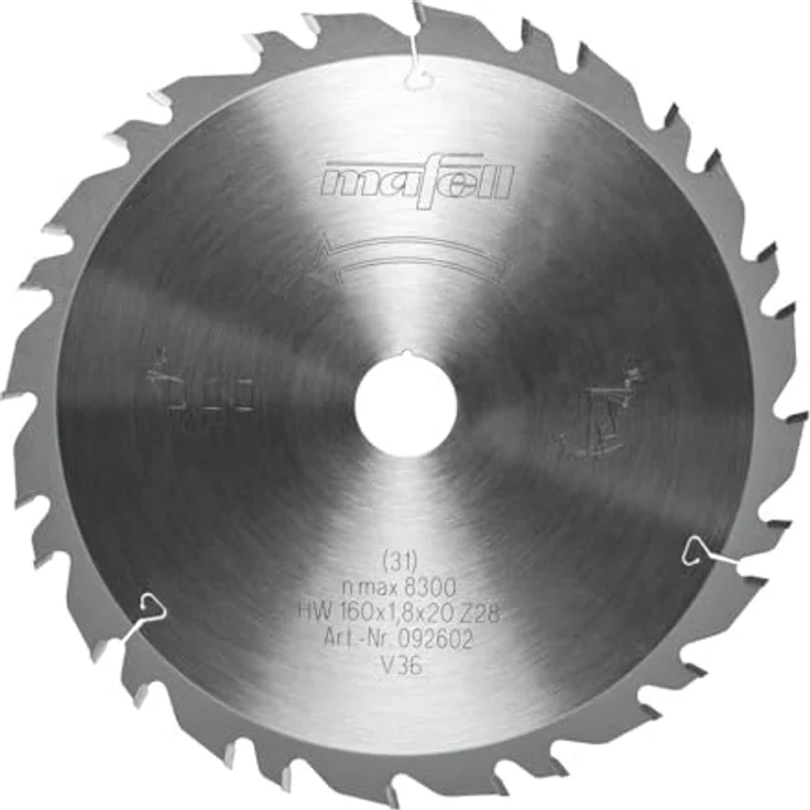 Mafell Hartmetall Sägeblatt GT 160 x 1,2/1,8 x 20 mm - 28-7 Zähne - Ersatzblatt für MT 55 Tauchsäge – Bild 1