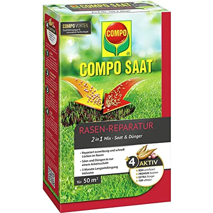 COMPO Rasen-Reparatur-Mix, 1,2 kg für 50 qm – Bild 2
