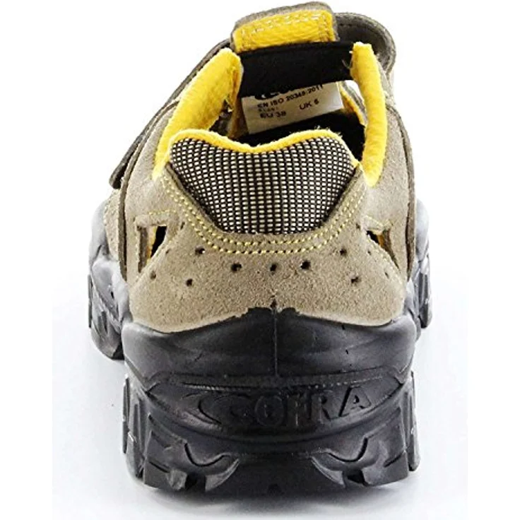 Cofra NT040-000.W37 NEW BRENTA S1 P SRC Sicherheitssandalen, antistatisch, durchtrittsicher, beige/orange, Größe 37 – Bild 7