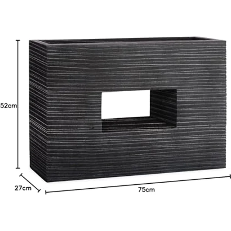 Pflanzwerk® VISTA Premium Hochbeet Pflanzkübel, Rechteckig aus Fiberglas mit Lotus-Effekt, Frostbeständig, Handgefertigt, 20-25 Liter – Bild 8