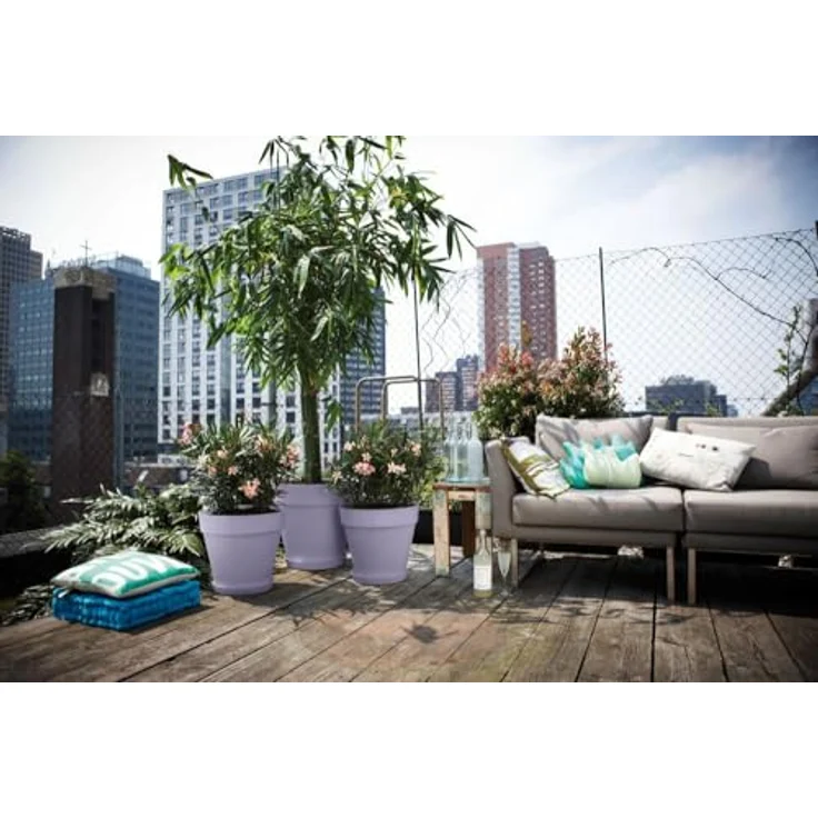 elho Loft Urban Untersetzer Rund 14, Untersetzer für Außen, Ø 14.0 x H 1.9 cm, Lila/Lavendel aus recyceltem Kunststoff – Bild 4