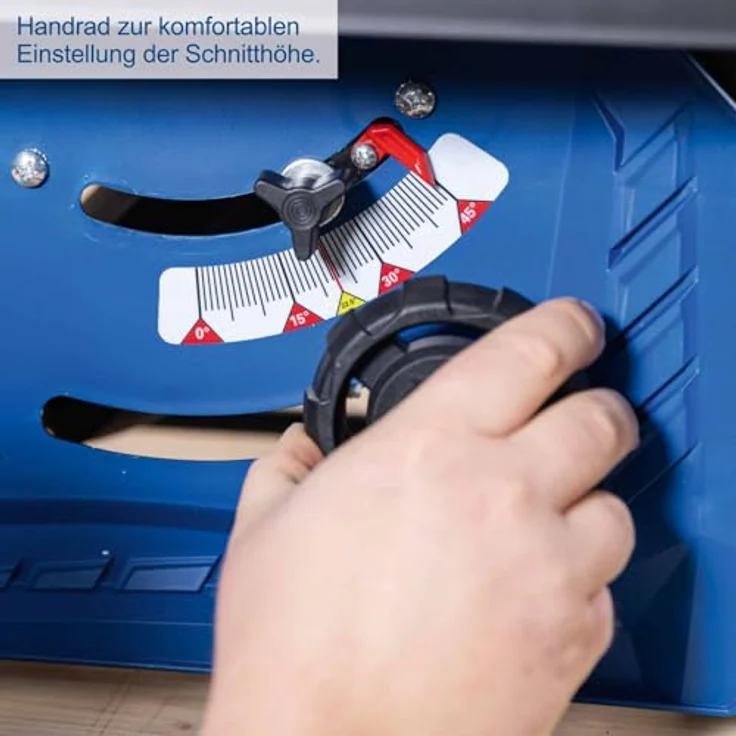 Scheppach HS210 Tischkreissäge, 70 mm Schnitthöhe, 1500W, Tischgröße 500 x 445 mm, Ø210 mm Sägeblatt, inkl. Querschneidlehre & Längsanschlag – Bild 5