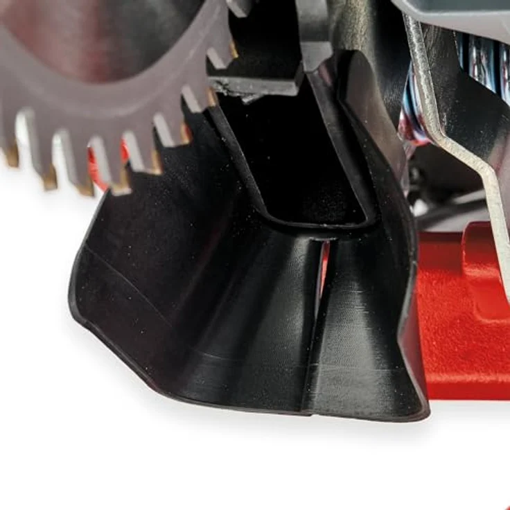 Einhell Zug-Kapp-Gehrungssäge TC-SM 216 (1.600 W, Ø216 x Ø30 mm Sägeblatt, 30.5 cm-21.5 cm Schnittbreite 90°-45°, Schnellverstellung Drehtisch, Neuheit 2020, Spindle-Lock, inkl. Hartmetall-Sägeblatt) – Bild 6