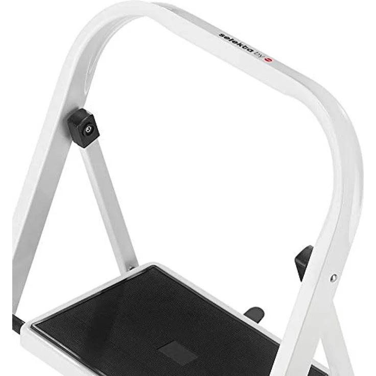 HAILO Klappbare Trittleiter, Stahl, mit rutschfesten Stufen, K40 Basicline, 2 Stufen, max. 225 cm Arbeitshöhe, 150 kg Tragkraft, grau – Bild 5