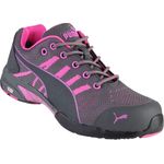 PUMA Safety Celerity Knit Pink WNS Low, S1 Sicherheitsschuh für Damen mit Stahlkappe, hitzebeständiger Gummisohle und dämpfendem Fußbett