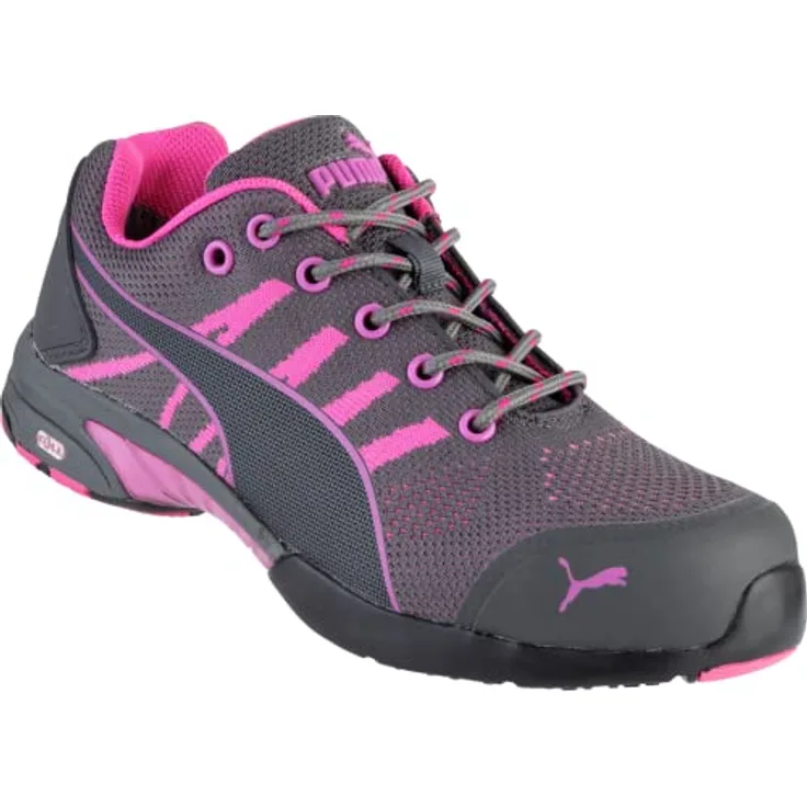 Puma Sicherheitsschuhe Damenhalbschuhe S1, Stahlkappe, IQ.CELL Dämpfung, SAFETY KNIT, Gummisohle, Größe 40