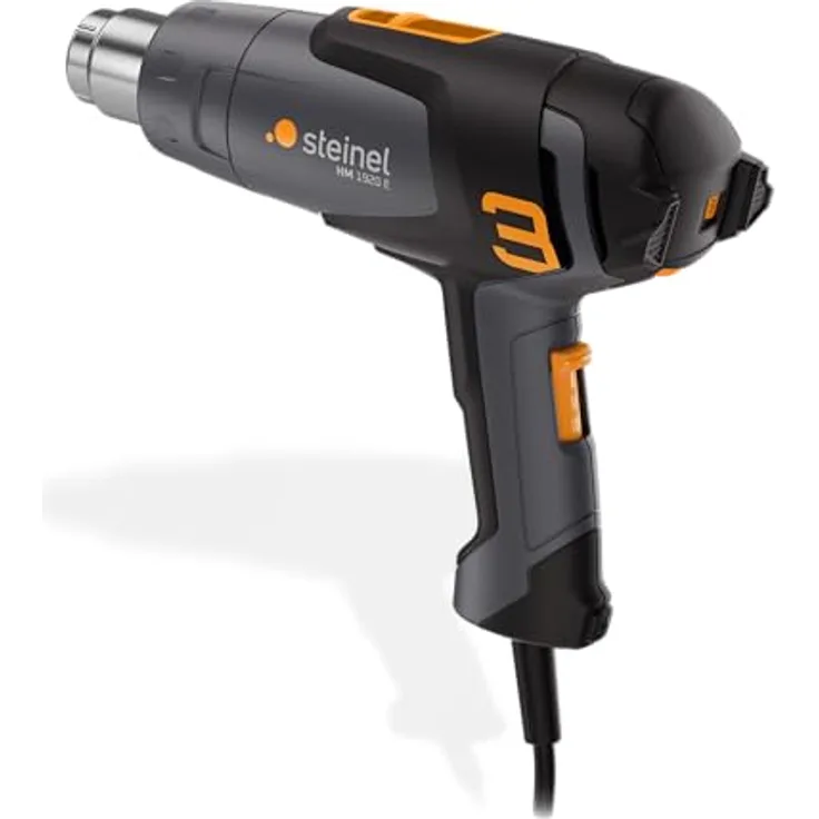 Steinel Heißluftpistole HM 1920 E, 2000 W Heißluftfön, 80°-600°C, Keramikheizung, Heißluftgebläse zum Schrumpfen, Folieren, Kunststoff-Schweißen