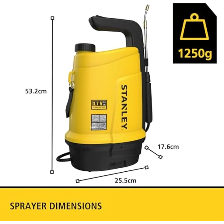 Generic STANLEY Akku-Drucksprüher, 5 L, 3,7 V, 2,6 Ah, kompaktes Bewässerungssystem – Bild 6