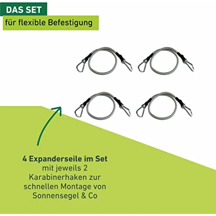 Windhager Expanderseil 4 Expander und 8 Karabiner Länge 70 cm , VE: 8 – Bild 5
