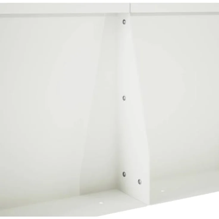 vidaXL Beetumrandung Stützmauer, 4 Stück, 100 x 12 x 50 cm, wetterfester Stahl, modular, Weiß – Bild 4