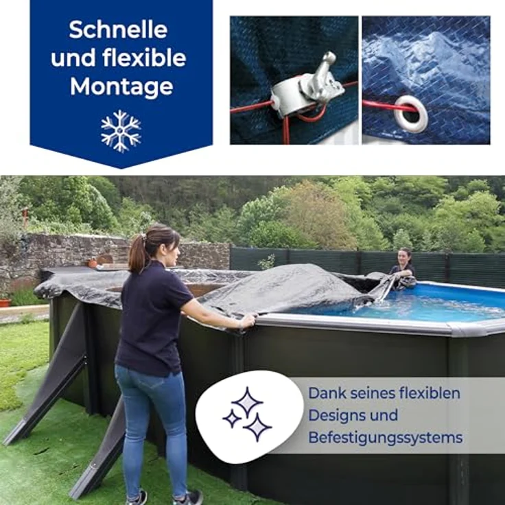 Gre CIPR351 - Cubierta de invierno para piscinas redondas, Ø3.5 m, 120 gr/m² – Bild 8