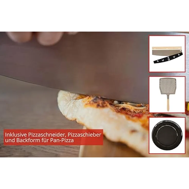 Unold Pizzaofen Don Luigi 68815, Elektrischer Pizzaofen mit 1700 W und hitzebeständiger Glasfaser-Türdichtung - Preisvergleich – Bild 5