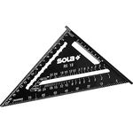 SOLA - RS 18-5in1 Zimmermannswinkel - Anschlagwinkel 18 cm - robuster Schreinerwinkel aus Aluminium mit metrischer Skala - Multifunktionswinkel: Lineal, Anschlagwinkel, Gehrungswinkel, Winkelmesser