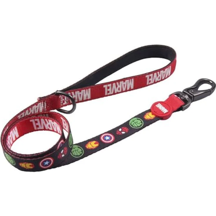 Cerdá Wendegurt für Fan Pets mit Marvel Motiven, aus 100% Polyester, beständiger Stoff, inklusive Metallanhänger, offiziell lizenziert von Marvel – Bild 1