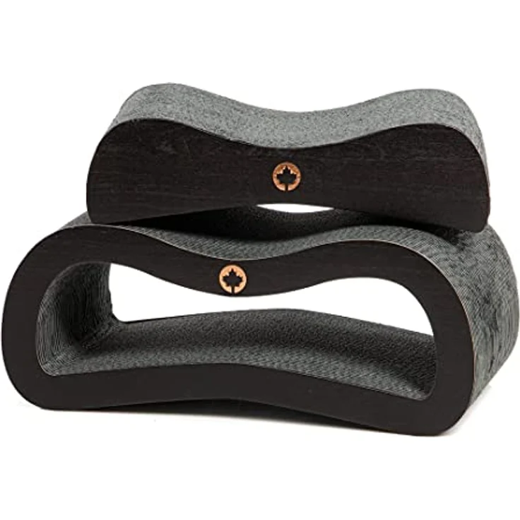 CanadianCat Company | Spar-Set Orbit + Satellite SMALL | mit Katzenminze | 2 Kratzmöbel/Kratzbretter in schwarz - Black Edition – Bild 2